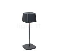 Zafferano Ofelia Lampe rechargeable LED gris foncé - 29 cm Ce luminaire comporte des modules à LED prémontés de classes énergétiques A A++, A+, A