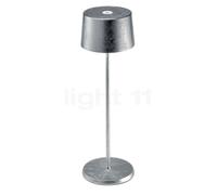 Zafferano Olivia Lampe rechargeable LED argenté - 35 cm Ce luminaire comporte des modules à LED prémontés de classes énergétiques A A++, A+, A
