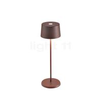 Zafferano Olivia Lampe rechargeable LED marron - 35 cm Ce luminaire comporte des modules à LED prémontés de classes énergétiques A A++, A+, A