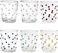 Zafferano Party Tumbler Verre 45 Cl Multicolore Set de 6 Pièces en Verre