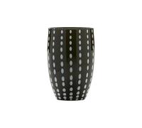 Zafferano Perle Tumbler en Verre - Verre Coloré Fait Main, cl 32 h 109mm d 71mm - Set 6 Pièces - Noir