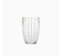 Zafferano Perle Tumbler en Verre - Verre Coloré Transparent Fait Main, cl 32 h 109mm d 71mm - Set 6 Pièces - Transparent