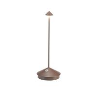 Zafferano, Pina Pro Lamp Lampe de table rechargeable sans fil avec commandes tactiles, pour intérieur et extérieur, intensité variable, 2200-3000 K, hauteur 29 cm, couleur corten