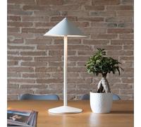 Zafferano Lampe de table Pina LD2660B3 LED – Sans fil rechargeable, tactile, pivotante, blanc 55 cm