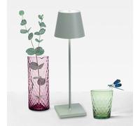 AI LATI Poldina Pro USB Lampe de table LED avec variateur Ø 11 H : 38 cm, vert sauge LD0340G3