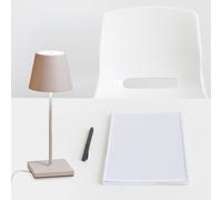 Zafferano Poldina Lampe rechargeable LED sable - 30 cm Ce luminaire comporte des modules à LED prémontés de classes énergétiques A A