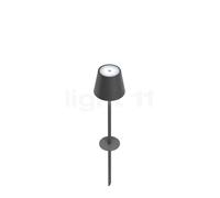 Zafferano Poldina Lampe rechargeable LED avec piquet à enterrer gris foncé Ce luminaire comporte des modules à LED prémontés de classes énergétiques A A++, A+, A