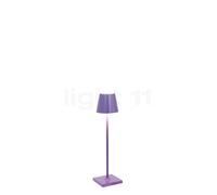 Zafferano Poldina Lampe rechargeable LED pourpre - 27,5 cm , fin de série Ce luminaire comporte des modules à LED prémontés de classes énergétiques A A++, A+, A