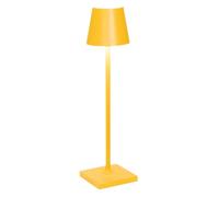 Zafferano, Poldina Micro, Lampe de Table Rechargeable et Sans Fil avec Contrôle Tactile, Convient pour le Salon et l'Extérieur, Dimmer 2200-3000 K, Hauteur 27,5 cm, Couleur Ocre