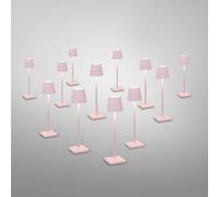 zafferano Poldina Pack de 12 lampes de table LED sans fil avec base de chargement, LD0490RP+LD0490P3#12, Poldina Pro Micro