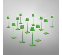 zafferano Poldina Pack de 12 lampes de table LED sans fil avec base de chargement, LD0490RP+LD0490V3#12, Poldina Pro Micro