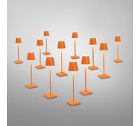 zafferano Poldina Pack de 12 lampes de table LED sans fil avec base de chargement, LD0490RP+LD0490Z3#12, Poldina Pro Micro