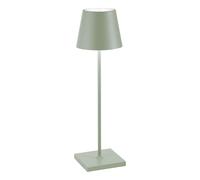 Zafferano Lampe de table Poldina Pro – rechargeable, sans fil, tactile, dimmable 2200–3000K, sauge