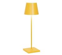 Zafferano, Poldina Pro, Lampe de Table Rechargeable et Sans Fil avec Contrôle Tactile, Utilisable également comme Lampe d'Extérieur, Dimmer 2200-3000 K, Hauteur 38 cm, Couleur Ocre