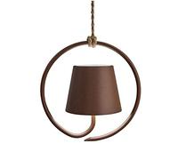 Zafferano Poldina Suspendue LED Rechargeable, Lampe avec Corps en Aluminium, Protection IP54, Convient pour l'Extérieur/Intérieur, Réglable, EU Plug-Corten, 2.2 W [Classe énergétique A++]