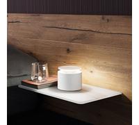 Zafferano, Lampe Push-Up, Lampe de Table Rechargeable et Sans Fil avec Contrôle Tactile, Utilisable également comme Lampe d'Extérieur, Dimmer 2200-3000 K, Hauteur 80-100 cm, Couleur Blanc