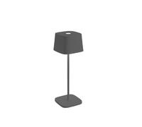 ZAFFERANO set de 3 lampes de table OFELIA (Gris foncé - Aluminium peint et polycarbonate)