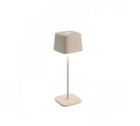 ZAFFERANO set de 3 lampes de table OFELIA (Sable - Aluminium peint et polycarbonate)