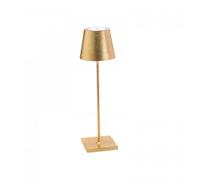 ZAFFERANO set de 3 lampes de table POLDINA (Feuille d'or - Aluminium peint et polycarbonate)