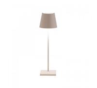 ZAFFERANO set de 3 lampes de table POLDINA (Sable - Aluminium peint et polycarbonate)