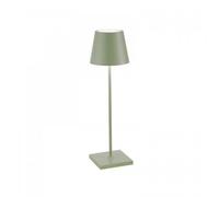 ZAFFERANO set de 3 lampes de table POLDINA (Sauge - Aluminium peint et polycarbonate)