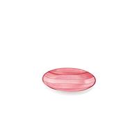 Zafferano Striche - Assiette à Dessert en Porcelaine, Diamètre 210 mm, Couleur Rose, Lavable au Lave-vaisselle jusqu'à 60° - Ensemble 6 Pièces