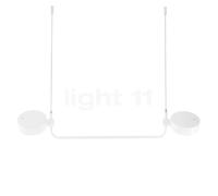 Zafferano Super O Lampe rechargeable LED avec Kit de suspension - linéaire - 2 foyers blanc mat Ce luminaire comporte des modules à LED prémontés de classes énergétiques A A++, A+, A
