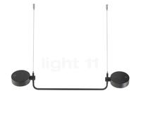 Zafferano Super O Lampe rechargeable LED avec Kit de suspension - linéaire - 2 foyers noir mat Ce luminaire comporte des modules à LED prémontés de classes énergétiques A A++, A+, A