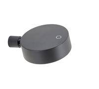 Zafferano Super O Lampe rechargeable LED avec Support mural fixe noir mat