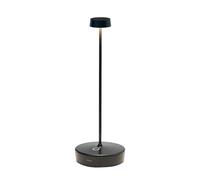 Zafferano, Lampe Swap Pro, Lampe de Table Rechargeable et Sans Fil avec Contrôle Tactile, Convient pour le Salon et l'Extérieur, Variateur à Étape, 2200-3000 K, Hauteur 29 cm, Couleur Noir