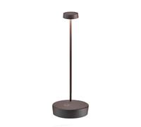 Zafferano, Lampe Swap Pro, Lampe de Table Rechargeable et Sans Fil avec Contrôle Tactile, Convient pour le Salon et l'Extérieur, Variateur à Étape, 2200-3000 K, Hauteur 29 cm, Couleur Corten