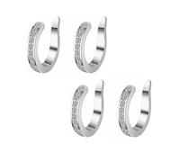 Zafiller Ear Clip, Adjustable Thin Chunky Pierceless Ears Cuff, Adjustable Wrap Earrings For Unisex, Everyday Wear (Argenté*2)