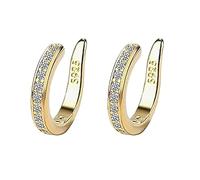 Zafiller Ear Clip, Adjustable Thin Chunky Pierceless Ears Cuff, Adjustable Wrap Earrings For Unisex, Everyday Wear (Doré*1)