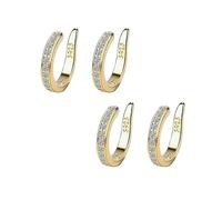 Zafiller Ear Clip, Adjustable Thin Chunky Pierceless Ears Cuff, Adjustable Wrap Earrings For Unisex, Everyday Wear (Doré*2)