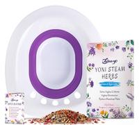 Zafina-UP Yoni Kit de Cuisson Vapeur 2 en 1 - Siège de Toilette Pliable - Mélange d'Herbes Naturelles - V-Steam pour Détox, Nettoyage, Équilibre du PH et Contrôle des Odeurs - Violet