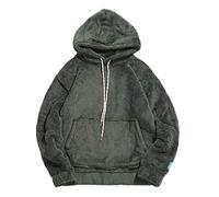 Zaful Pull à capuche pour homme avec poche kangourou en peluche - Vert - XL