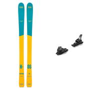 Zag - Fixations de ski freeride/freestyle - Pack Harfang 86 Lady 2025 - Jaune Jaune 155 cm,162 cm,170 cm