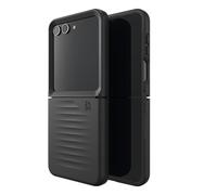 ZAGG Bridgetown Coque de Protection Compatible avec Samsung Galaxy Flip5, avec charnière, graphène, Chargement sans Fil, Coupe Fine (Slim), Noir