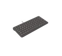 ZAGG Connect Clavier filaire de 12 pouces, clavier compact, connexion via connecteur Lightning, design ergonomique, compatible avec macOS et iOS (charbon)