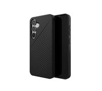 ZAGG Coque de Luxe renforcée en graphène pour Samsung Galaxy S25 [6,2 Pouces], Compatible avec Chargeur sans Fil, Design Fin et léger, Prise en Main sûre, Coque arrière Antichoc (Noir)