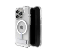 ZAGG Crystal Palace Snap KS Coque arrière renforcée en graphène avec béquille pour iPhone 15 Pro [6,1 Pouces], Compatible MagSafe, Anti-jaunissement, Antichoc (Transparent)