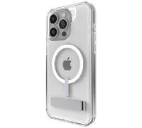 ZAGG Crystal Palace Snap KS Coque arrière renforcée en graphène avec béquille pour iPhone 15 Pro Max [6,7 Pouces] Compatible MagSafe, Anti-jaunissement, Antichoc (Transparent)