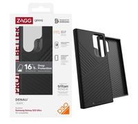 ZAGG Gear4 Denali Coque pour Samsung Galaxy S23 Ultra (texturée), Protection D30 Contre Les Chutes jusqu'à 5 m, Compatible Charge sans Fil, Plaque arrière renforcée avec Protection Bord à Bord, Noir