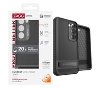 ZAGG Gear4 Everest Coque de téléphone avec béquille pour Samsung Galaxy S23 (texturée), Protection D30 Bio Contre Les Chutes jusqu'à 6 m, Compatible Charge sans Fil, Plaque arrière renforcée