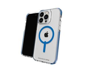 ZAGG Gear4 Santa Cruz Snap D30 Coque de Protection Compatible avec iPhone 14 Pro Max, Fine, résistante aux Chocs, Chargement sans Fil, magnétique, Compatible MagSafe, (Bleu)