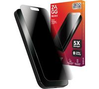 ZAGG InvisibleShield Film protecteur d'écran en verre Elite Privacypour iPhone 15 Pro Max - 5 fois plus résistant avec bords renforcés, filtre de confidentialité bidirectionnel, surface résistante aux