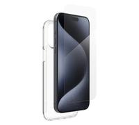 ZAGG InvisibleShield Glass Elite 360 Protecteur d'écran compatible avec Apple iPhone 15 Pro Max, sans taches, couverture complète, anti-rayures, bords renforcés, application facile