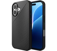 ZAGG Luxe Snap Coque renforcée au graphène pour iPhone 16 [6.1-Pouces], Compatible MagSafe, Design Fin et Confortable, Coque arrière de téléphone Antichoc (Noir)