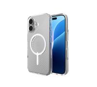 ZAGG Luxe Snap Coque renforcée au graphène pour iPhone 16 [6.1-Pouces], Compatible MagSafe, Design Fin et Confortable, Coque arrière de téléphone Antichoc (Transparent)