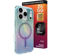 ZAGG Milan - Coque à Clipser pour iPhone 17 Pro - Bulle irisée, graphène renforcé avec Protection Contre Les Chutes (4 m), Bords texturés et Design étincelant, Compatible avec Chargeur MagSafe